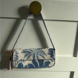 Elegant Blue and Cream Women's Bag